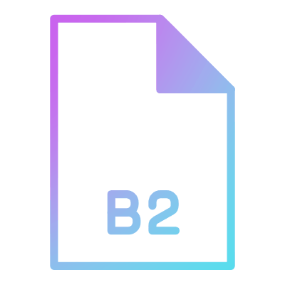 File B2, Animated Icon, Gradient