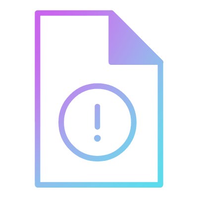 File Warning, Animated Icon, Gradient