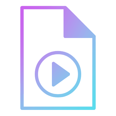 File Video, Animated Icon, Gradient