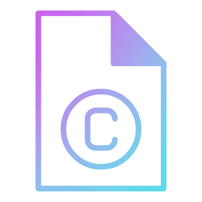 File Copyright, Animated Icon, Gradient