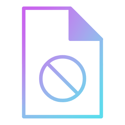 File Ban, Animated Icon, Gradient