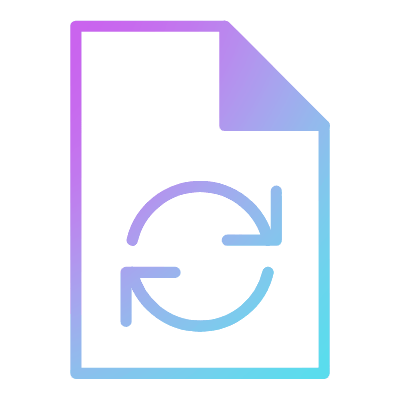 File Refresh, Animated Icon, Gradient