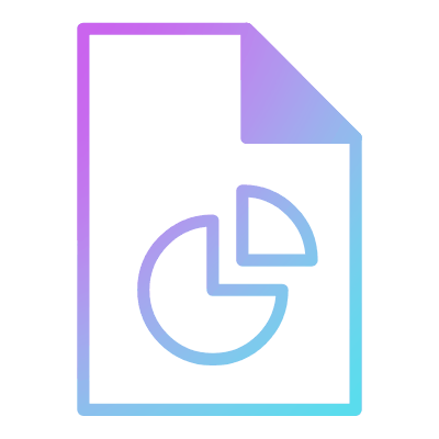 File Pie Chart, Animated Icon, Gradient