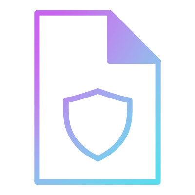 File Shield, Animated Icon, Gradient