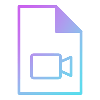 File Videocam, Animated Icon, Gradient