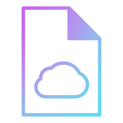File Cloud, Animated Icon, Gradient