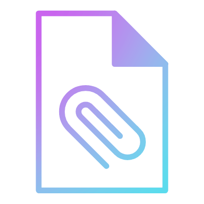 File Paperclip, Animated Icon, Gradient