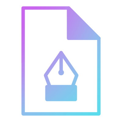 File Pen, Animated Icon, Gradient