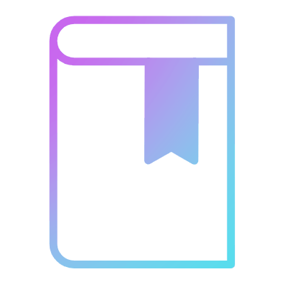 Book Bookmark, Animated Icon, Gradient