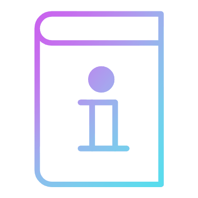 Info Book, Animated Icon, Gradient