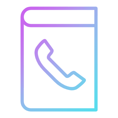 Phone Book, Animated Icon, Gradient