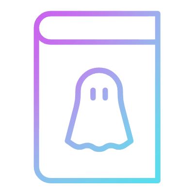 Book Ghost, Animated Icon, Gradient