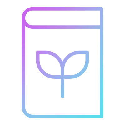 Book Plant, Animated Icon, Gradient