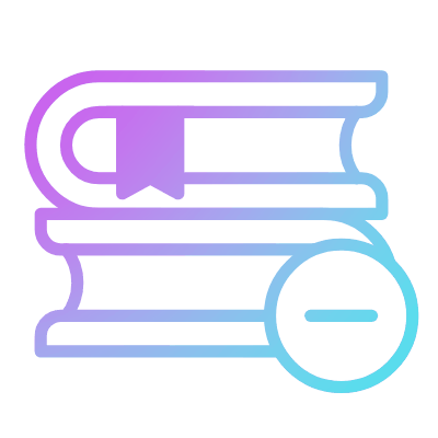 Books Minus, Animated Icon, Gradient