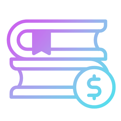Books Dollar, Animated Icon, Gradient