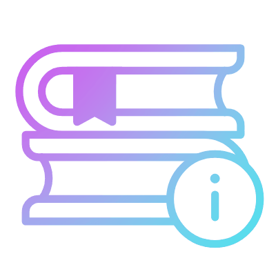 Books Info, Animated Icon, Gradient