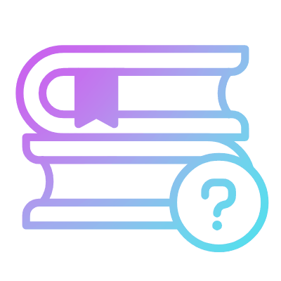 Books Question, Animated Icon, Gradient