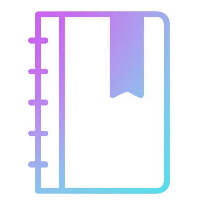 Notebook Bookmark, Animated Icon, Gradient