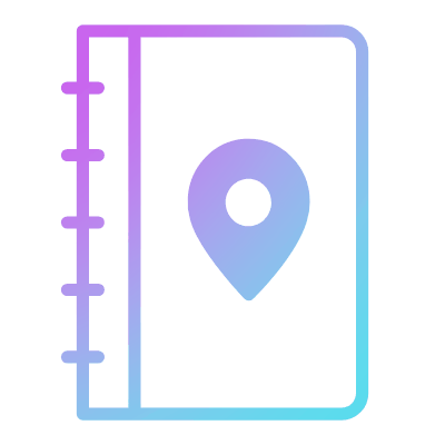 Notebook Pin, Animated Icon, Gradient