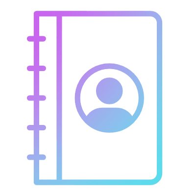 Notebook Avatar, Animated Icon, Gradient