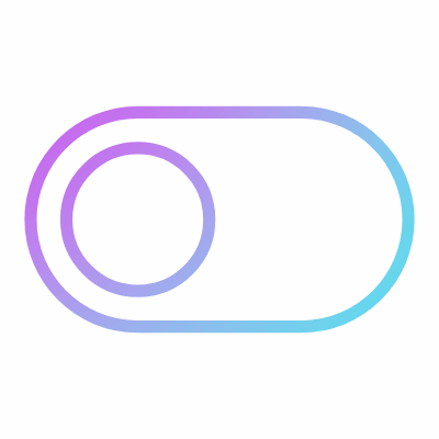 Toggle Left, Animated Icon, Gradient