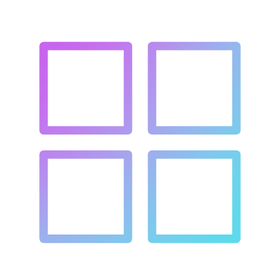 Grid Squares, Animated Icon, Gradient
