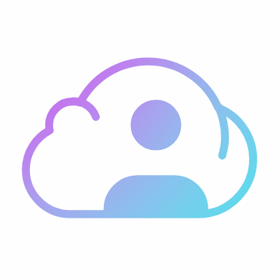 Cloud Avatar, Animated Icon, Gradient