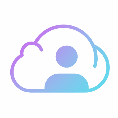 Cloud Avatar, Animated Icon, Gradient