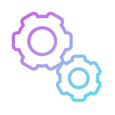 Cogs, Animated Icon, Gradient