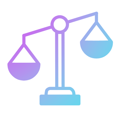 Scale Justice, Animated Icon, Gradient