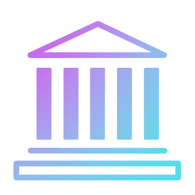 Bank, Animated Icon, Gradient