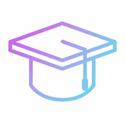 Student Cap, Animated Icon, Gradient