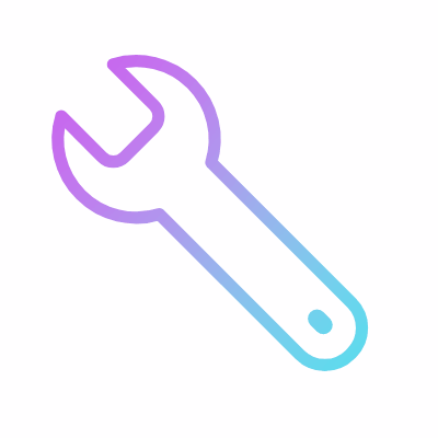 Wrench, Animated Icon, Gradient