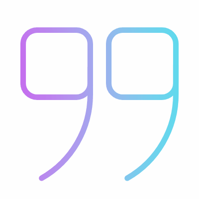 Quotation Mark, Animated Icon, Gradient