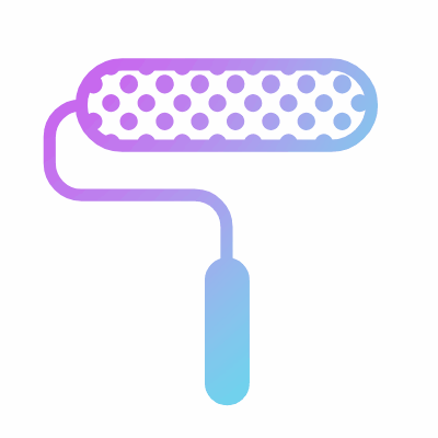 Paint Roller, Animated Icon, Gradient