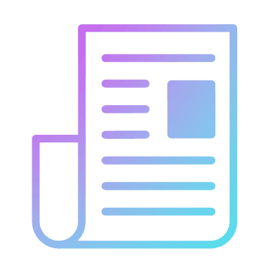 Newspaper, Animated Icon, Gradient