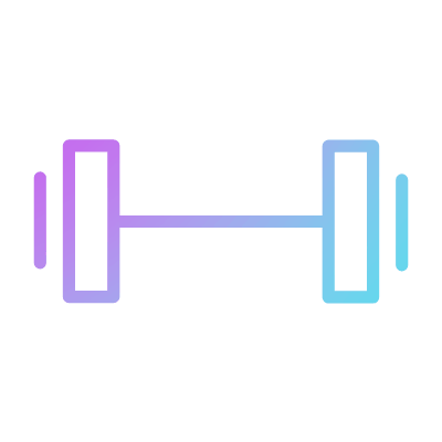 Dumbbell, Animated Icon, Gradient
