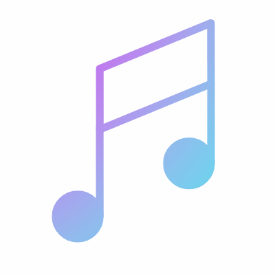 Music Note, Animated Icon, Gradient
