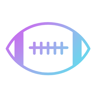 Rugby Ball, Animated Icon, Gradient