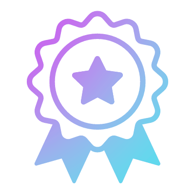 Badge Ribbon Star, Animated Icon, Gradient