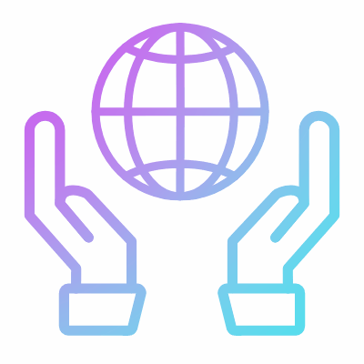 World Care, Animated Icon, Gradient