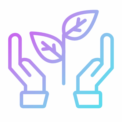 Hands Plant, Animated Icon, Gradient