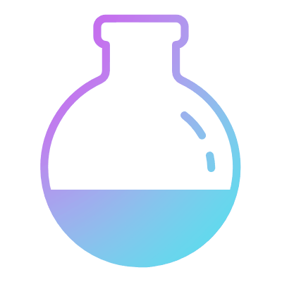 Rounded Flask, Animated Icon, Gradient