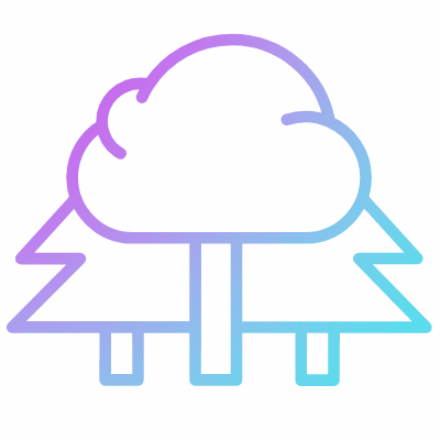 Forest, Animated Icon, Gradient