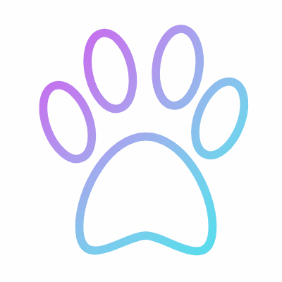 Pet Print, Animated Icon, Gradient