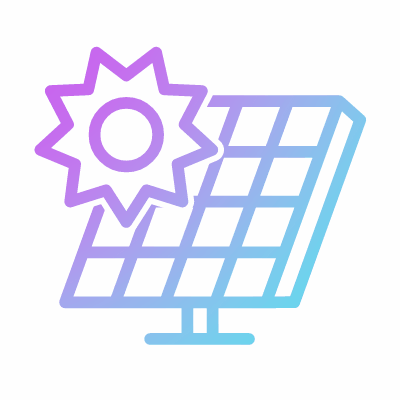 Solar Panel, Animated Icon, Gradient