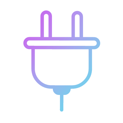 Plug, Animated Icon, Gradient