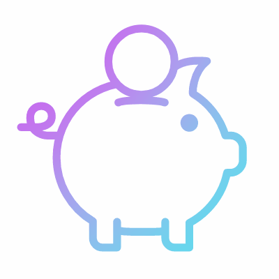Piggy Bank, Animated Icon, Gradient