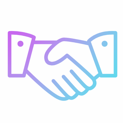 Handshake, Animated Icon, Gradient