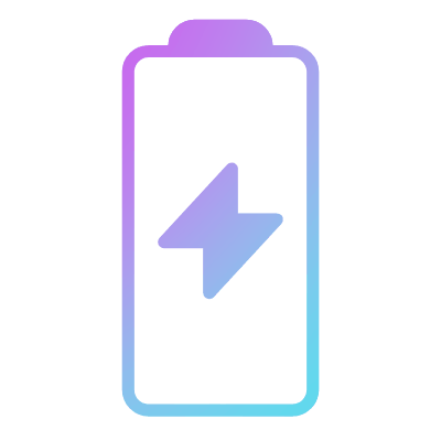 Battery Bolt, Animated Icon, Gradient